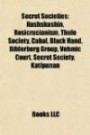 Secret societies: Assassins, Rosicrucianism, Thule Society, Cabal, Black Hand, Bilderberg Group, Vehmic court, Secret society, Katipunan