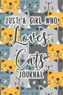 Just A Girl Who Love Cats: Cute College Ruled Line Notebook/Journal with Cats Matte Cover. Perfect Gift Idea For Girls That Just Love Cats