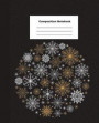 Composition Notebook: Christmas Hand Drawn Wreath Snow Flake Wide Ruled Note