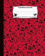 Composition: Dragons All Over Red Marble Composition Notebook Wide Ruled 7.5 by 9.25 in 150 pages for boys, girls, kids, students