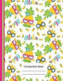 Tropical Aloha Cute Pineapple Composition Notebook 4x4 Quad Ruled Paper: 130 Graph Pages 7.44 X 9.69 Book, Graph Paper Journal, School Math Teachers