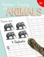 Number Tracing With Animals: Learn the Numbers - Number and Counting Practice Workbook for Children in Preschool and Kindergarten - Light Blue-Peac