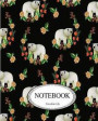 Notebook: Rose White Bear: Notebook Journal Diary, 110 pages, 8' x 10' (Notebook Lined, Blank No Lined)