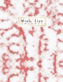 Wish List Journal: Red Marble, Marble Notebook, Marble, Gift for Girls, Bullet Journal and Sketch Book, Composition Book, Journal, 8.5 X