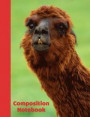 Composition Notebook: Cute Funny Llama Wide Ruled Composition Notebook For Kids