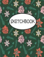 Sketchbook: Colorful Flowers Pattern: 110 Pages of 8.5' x 11' Blank Paper for Drawing, sketchbook for adult, sketchbook for teen