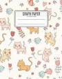 Graph Paper Size: 8.5x11 Inchs 1/4' Squares: Cover Cat Flower Cute Journal 120 Page /60 Sheet 1/4 Inch Grid Extra Large 8.5 X 11 Soft Co