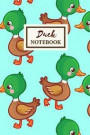 DUCK Notebook: Cute Journal Gift: Medium Spacing Between Lines