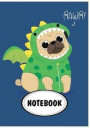 Notebook: Dot-Grid, Graph Grid, Lined, Blank Paper: Cute pug: Journal Diary, 110 pages, 7' x 10' (Notebook Journal)