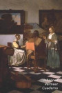 Johannes Vermeer Cuaderno: El Concierto - Diario Elegante - Perfecto Para Tomar Notas - Ideal Para La Escuela, El Estudio, Recetas O Contraseñas