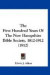 The First Hundred Years Of The New Hampshire Bible Society, 1812-1912 (1912)