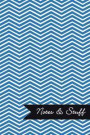 Notes & Stuff - Lined Notebook with Cobalt Blue Chevron Pattern Cover: 101 Pages, Medium Ruled, 6 X 9 Journal, Soft Cover
