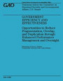 Government Efficiency and Effectiveness: Opportunities to Reduce Fragmentation, Overlap, and Duplication through Enhanced Performance Management and O