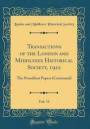 Transactions of the London and Middlesex Historical Society, 1922, Vol. 11