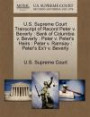 U.S. Supreme Court Transcript of Record Peter v. Beverly: Bank of Columbia v. Beverly : Peter v. Peter's Heirs : Peter v. Ramsay : Peter's Ex'r v. Beverly