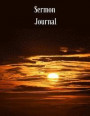 Sermon Journal: Sunset Themed Sermon Journal 8.5 X 11 100 Pages