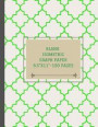 Blank Isometric Graph Paper 8.5x11 - 150 Pages: Elegant Geometric Cover Design in Green - Draw Three Dimensional Design Including Architecture, Render