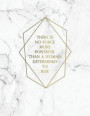 There Is No Force More Powerful Than a Woman Determined to Rise: Marble & Gold Composition Book - 150-Page Blank Notebook - 8.5 X 11 Large Softcover