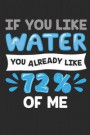 If You Like Water You Already Like 72% Of Me: Notebook for biology lovers and cool science fans or for a science nerd Funny I A5 (6x9 inch.) I gift I