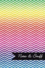 Notes & Stuff - Lined Notebook with Bright Colors Chevron Pattern Cover: 101 Pages, Medium Ruled, 6 X 9 Journal, Soft Cover
