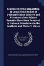 Statement of the Disposition of Some of the Bodies of Deceased Union Soldiers and Prisoners of War Whose Remains Have Been Removed to National Cemeteries in the Southern and Western States