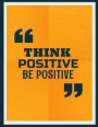Think positive be positive: Think positive be positive on yellow cover and Dot Graph Line Sketch pages, Extra large (8.5 x 11) inches, 110 pages