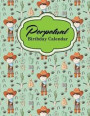 Perpetual Birthday Calendar: Event Calendar Record All Your Important Celebrations Easily, Never Forget Birthday's Or Anniversaries Again, Cute Cow