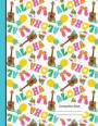 Aloha Hawaiian Summer Vacation Notebook 4x4 Quad Ruled Paper: 200 Pages 8.5 X 11 Book, Graph Paper Journal, School Math Teachers, Students Subject Dia