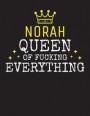NORAH - Queen Of Fucking Everything: Blank Quote Composition Notebook College Ruled Name Personalized for Women. Writing Accessories and gift for mom