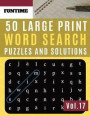 50 Large Print Word Search Puzzles and Solutions: FunTime Activity Book for Adults and kids Large Print wordsearch game Hours of brain-boosting entert