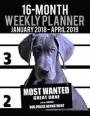 2018-2019 Weekly Planner - Most Wanted Great Dane: Daily Diary Monthly Yearly Calendar Large 8.5" x 11" Schedule Journal Organizer: Volume 43 (Dog Planners 2018-2019)