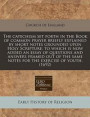 The Catechism Set Forth in the Book of Common Prayer Briefly Explained by Short Notes Grounded Upon Holy Scripture
