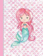 Mermaid Teal Notebook - Wide Ruled: 130 Pages 8.5 x 11 Lined Writing Paper School Student Teacher English Language Arts