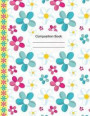 Colorful Pink Blue Daisies Notebook College Ruled Paper: 200 Lined Pages 8.5 X 11 Writing Journal, School Teachers, Students Exercise Subject Book, Fl