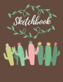 Sketchbook: Cactus Cover Sketchbook, Blank White Paper for Drawing, Doodle, Journal (8.5 X 11 Large, 100 Pages)