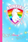 Diary: Favorite Aunt Unicorn Rainbow Blue Cover Writing Notebook for Best Auntie Ever Daily Journal for Journalists & Writers