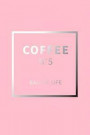 Coffee N5 Eau De Life: Dot Grid Journal - Coffee N 5 Eau De Life Black Fun-ny Caffeine Drinking Gift - Pink Dotted Diary, Planner, Gratitude