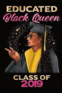 Educated Black Queen Class of 2019: Sexy Braids Boujee Hood Pink Black Girl Magic Graduation Guest Book Message Memories Advice Wishes Gift Log Autogr
