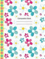 Colorful Pink Blue Daisies Notebook Wide Ruled Paper: 200 Lined Pages 8.5 X 11 Writing Journal, School Teachers, Students Exercise Subject Book, Flowe