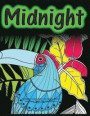 Midnight Coloring Books for Adults: Animal Designs on Magic Black Background: EXTRA: PDF Download onto Your Computer for Easy Printout