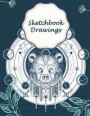 Sketchbook Drawings: Blue Bear Cover, A Journal With Blank Paper For Drawing, Sketching, Doodling, Journal Writing And Notes 120 Pages 8.5'