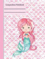 Mermaid Teal Composition Notebook - College Ruled: 130 Pages 7.44 x 9.69 Lined Writing Paper School Student Teacher English Language Arts Subject